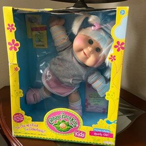 Cabbage patch kids Sporty Girl Doll with Blue and Pink Outfit